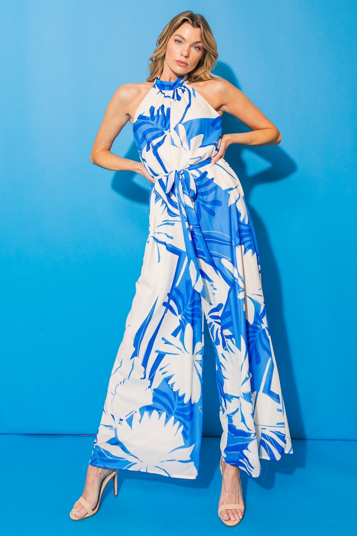 HERE FOR THE VACATION WOVEN JUMPSUIT Flying Tomato